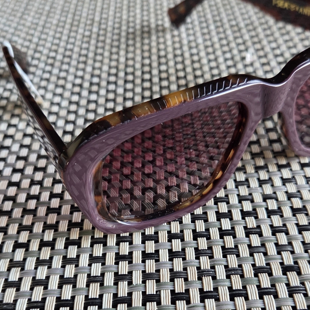 Anthropologie I-SEA Square Shield Sunglasses Purple - Picture 4 of 9